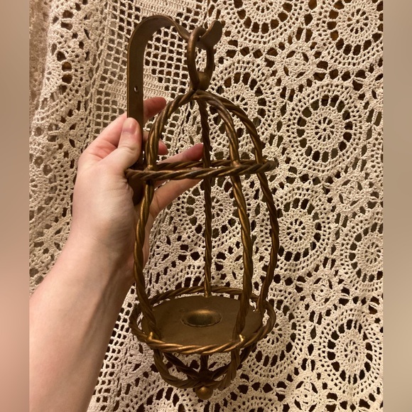 Other - Nautical Style Twisted Metal Lantern Candle Wall Decor Sconce